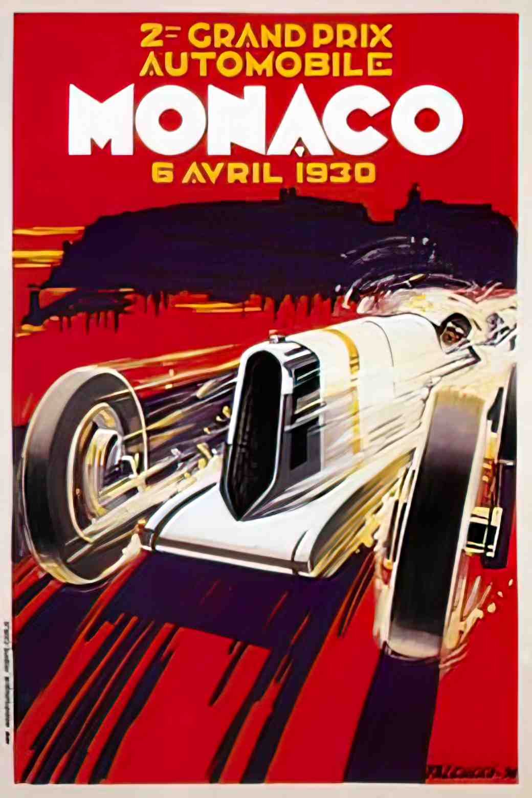 SPMS1025, Monaco Grand Prix Advert A4 Photo Print