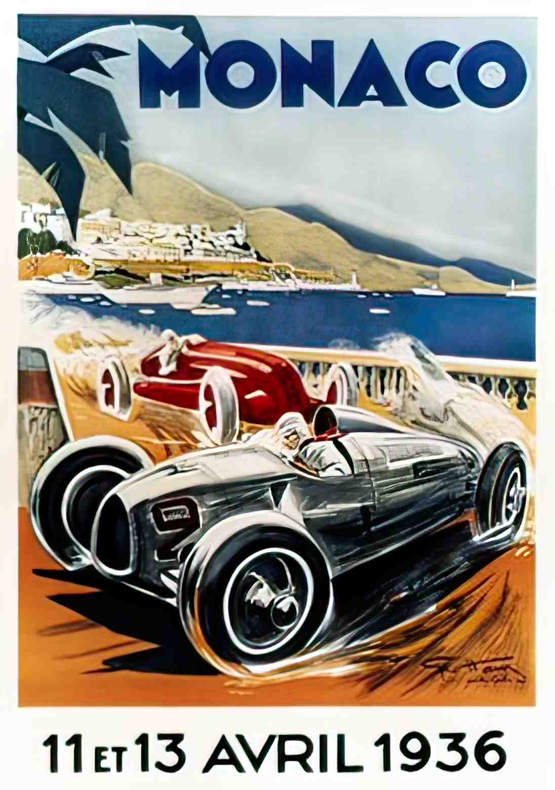 SPMS1032, Monaco Grand Prix Advert A4 Photo Print