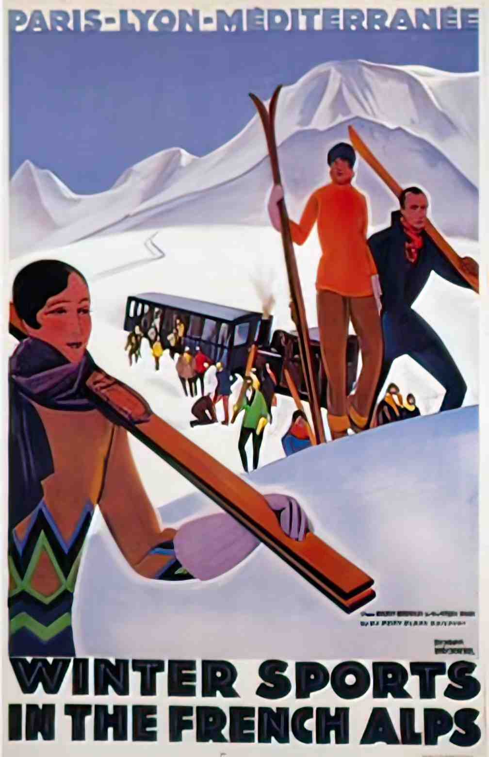 SPSI1009, French Alps, 1929 Advert A4 Photo Print