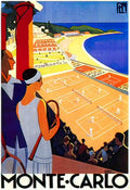 SPTS1031, Monte Carlo Tenni Advert A4 Photo Print