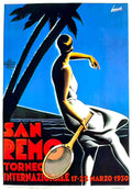 SPTS1054, San Remo Tennis  Advert A4 Photo Print