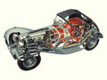 SS Jaguar 100 cutaway A4 Photo Print