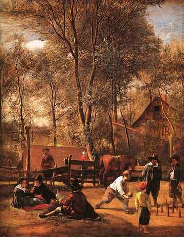 STEEN Jan Skittle Players Outside An Inn A4 Photo Print