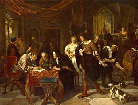 STEEN Jan The Marriage A4 Photo Print