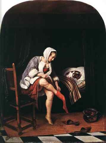 STEEN Jan The Morning Toilet 1665 A4 Photo Print