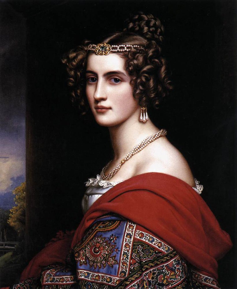 STIELER Karl Joseph Amalie Von Schintling Art A4 Photo Print