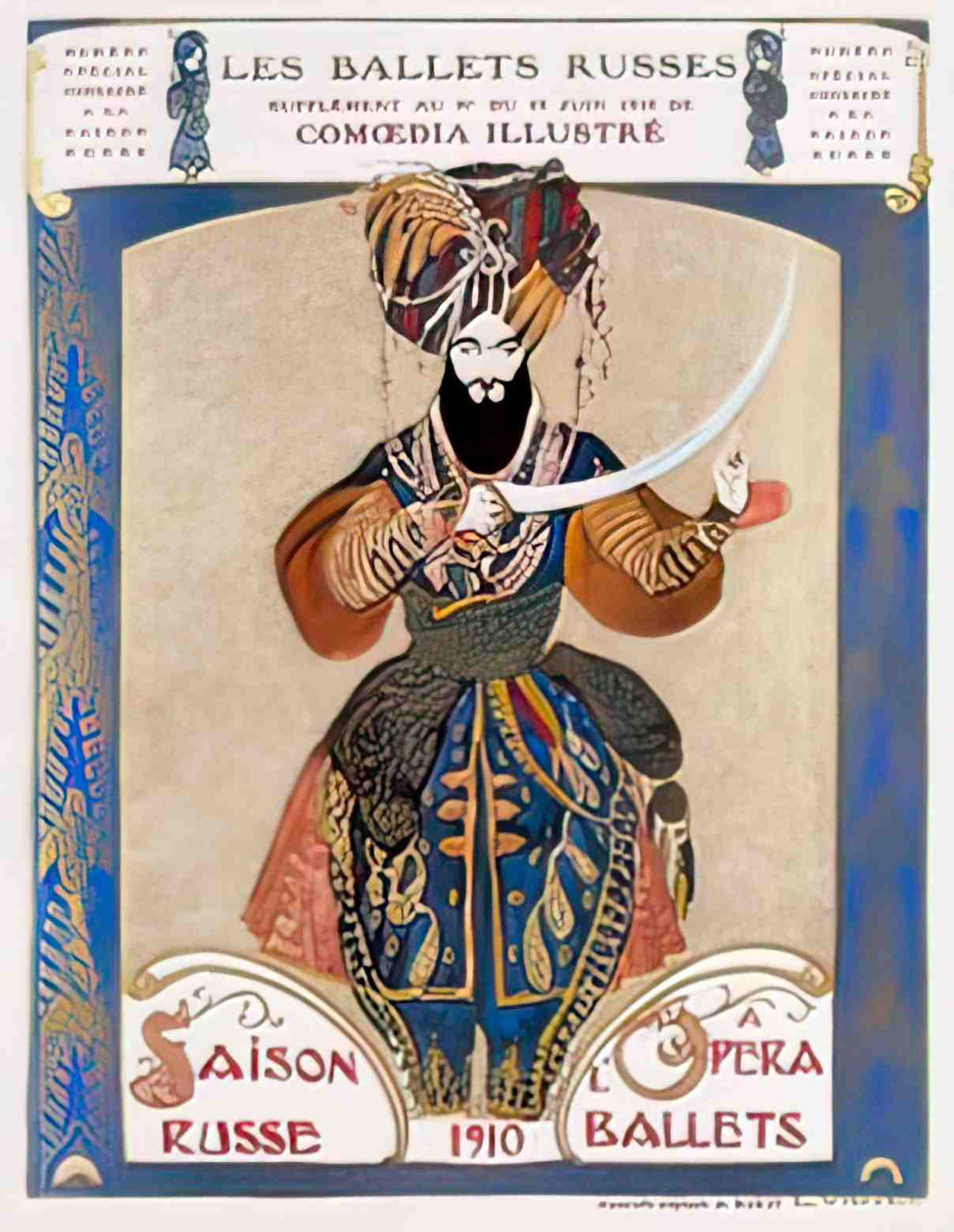 STOB1034, Leon Bakst, Balle Advert A4 Photo Print