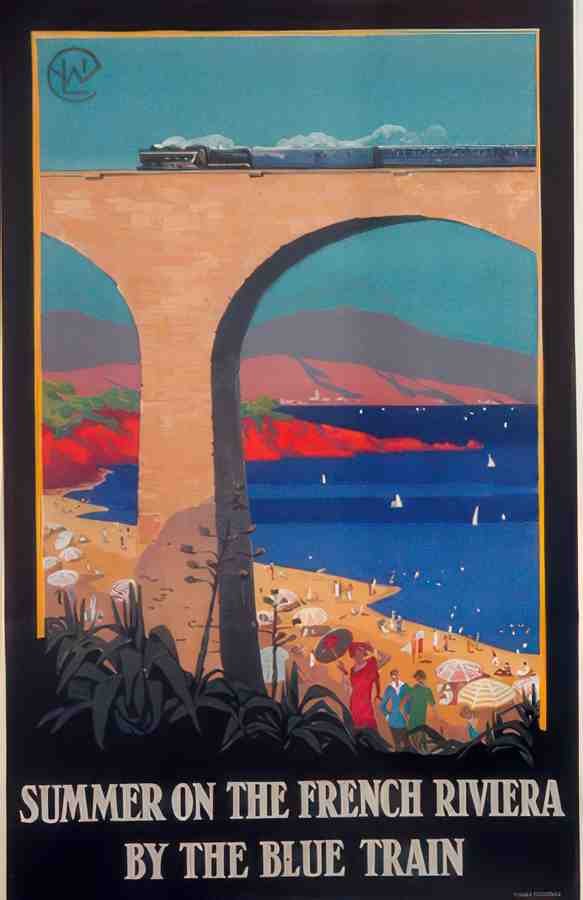 SUMMER ON THE FRENCH RIVIERA Vintage Advert A4 Photo Print