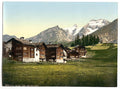 Saas Fee Sennhutten Valais Alps of Vintage A4 Photo Print