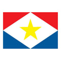 Saba Island Flag N5110 A4 Photo Print