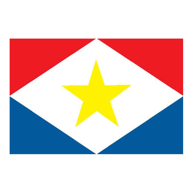Saba Island Flag N5110 A4 Photo Print