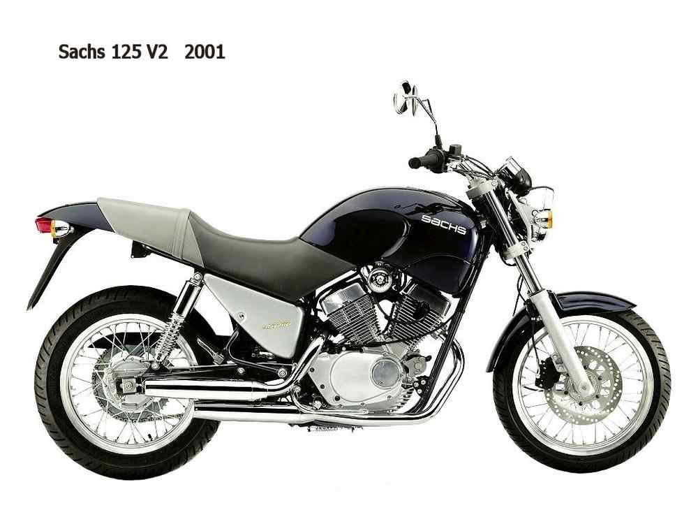 Sachs 125 V2 2001 motorbike A4 Photo Print