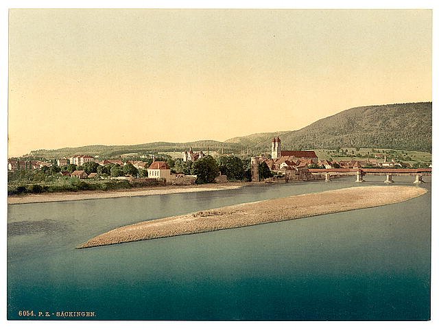 Sackingen Black Forest Baden Vintage A4 Photo Print