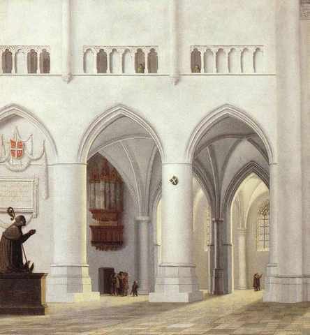Saenredam Pieter Jansz Interior Of The Church Of St Bavo At Haarlem A4 Photo Print