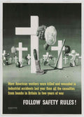 Safety Rules Worker American World War II Advert Poster