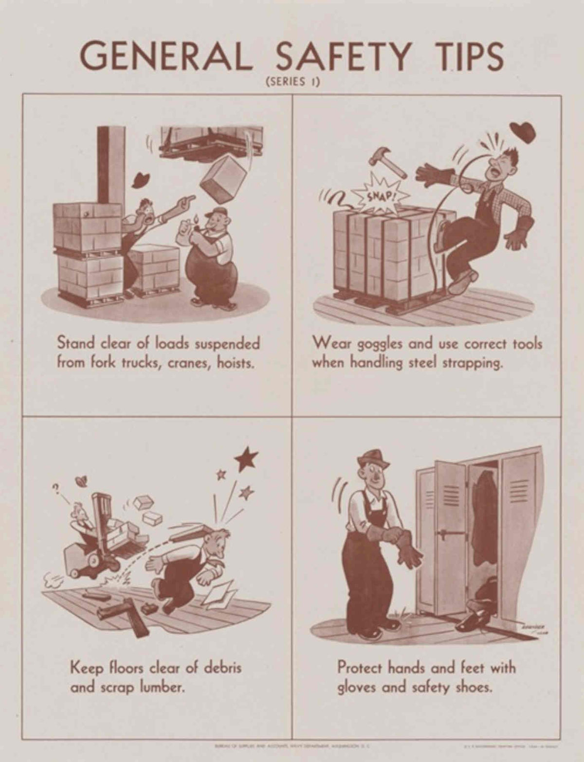 Safety Tips Loads American World War II Advert Poster