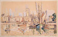 Sailboats At A Pier In Honfleur 1920 A4 Photo Print