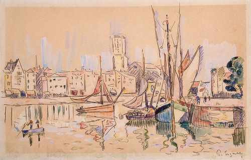Sailboats At A Pier In Honfleur 1920 A4 Photo Print