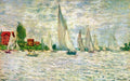 Sailboats Regatta In Argenteuil Monet A4 Photo Print