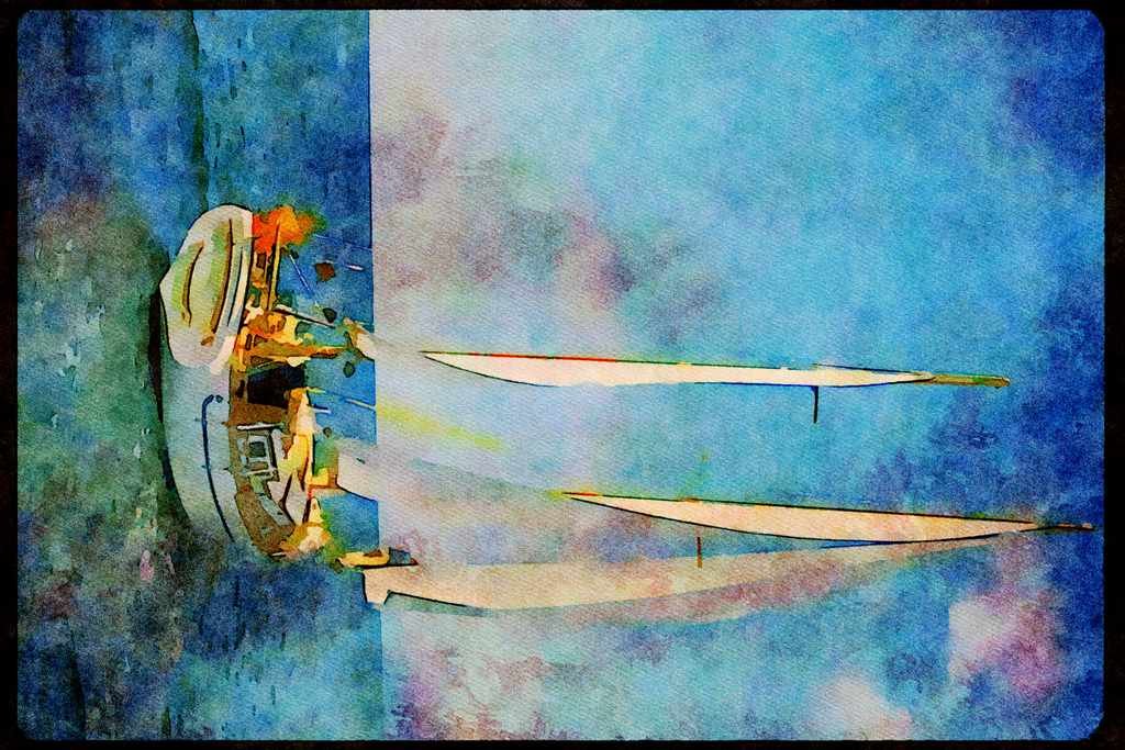 Sailboats Sail Sailing 007031 Aft Of Ketch A4 Limited Edition Watercolour Print
