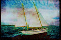 Sailboats Sail Sailing 007034 Starboard Of Ketch Under Mackerel Sky A4 Limited Edition Watercolour Print