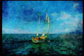 Sailboats Sail Sailing 007035 Ketch With Clear Sailing A4 Limited Edition Watercolour Print