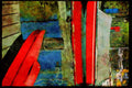 Sailboats Sail Sailing 007047 Red Sailboat Covered At Dock A4 Limited Edition Watercolour Print