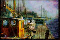 Sailboats Sail Sailing 007048 Dockside View A4 Limited Edition Watercolour Print