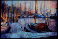 Sailboats Sail Sailing 007063 Masts And Pilings A4 Limited Edition Watercolour Print