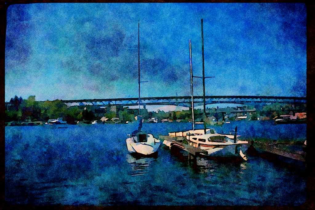 Sailboats Sail Sailing 007072 Docked With Fender A4 Limited Edition Watercolour Print