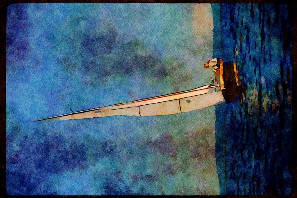 Sailboats Sail Sailing 007080 Sloop Down Wind A4 Limited Edition Watercolour Print