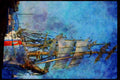Sailboats Sail Sailing 007087 Tall Ship At Dock, Bow A4 Limited Edition Watercolour Print