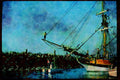 Sailboats Sail Sailing 007090 Lady Washington, Man On Bowsprit A4 Limited Edition Watercolour Print