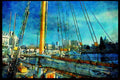 Sailboats Sail Sailing 007098 Victoria Through The Rigging A4 Limited Edition Watercolour Print