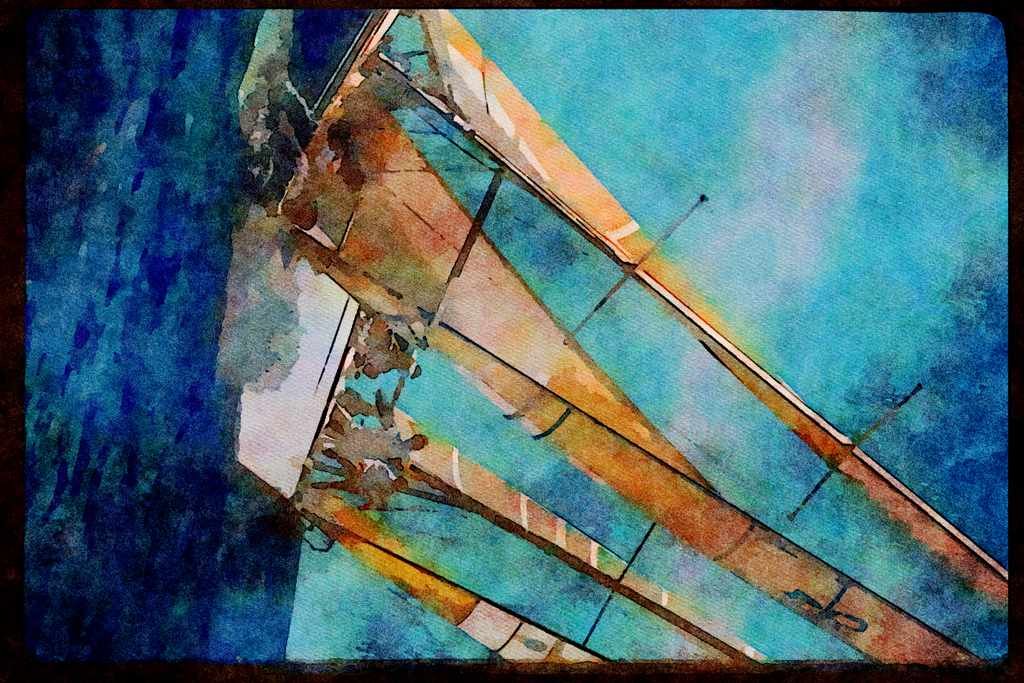Sailing Boats 172019 Dancer, Coming Around The Windwark At The Sorc, 1990 A4 Limited Edition Watercolour Print