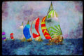 Sailing Boats 172033 J 24's In Close Competition At The Rolex Regatta, St. Thomas A4 Limited Edition Watercolour Print