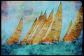 Sailing Boats 172079 50 footers Start Off Key West, Florida A4 Limited Edition Watercolour Print