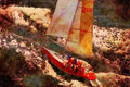 Sailing Boats 172092 Barrister At Block Island Race Week, 1992 A4 Limited Edition Watercolour Print