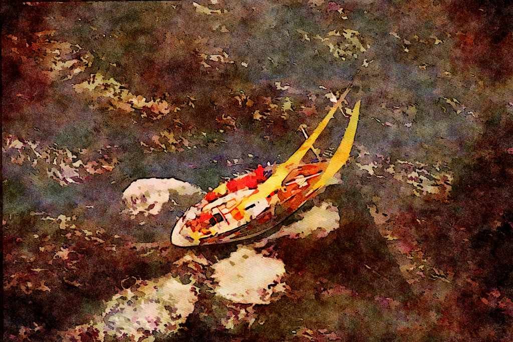 Sailing Boats 172096 White Jacket At Block Island Race Week, 1992 A4 Limited Edition Watercolour Print