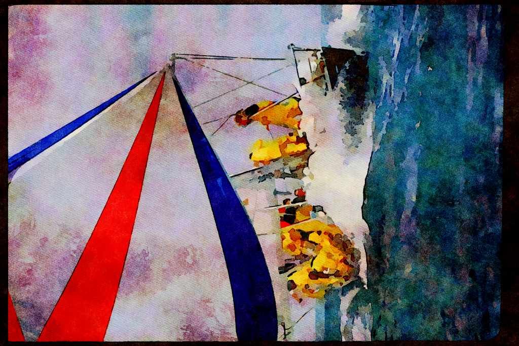 Sailing Sail 338004 All Hands On Deck A4 Limited Edition Watercolour Print