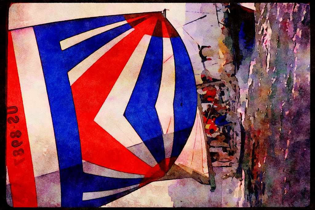 Sailing Sail 338005 Powered Up For Speed A4 Limited Edition Watercolour Print