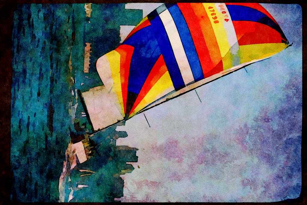 Sailing Sail 338008 Full Steam Ahead A4 Limited Edition Watercolour Print
