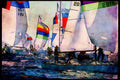 Sailing Sail 338009 Prepare To Jibe A4 Limited Edition Watercolour Print