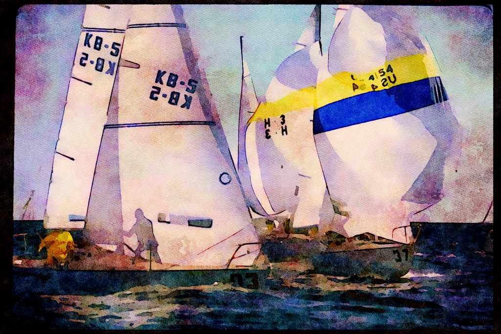 Sailing Sail 338012 Inside Advantage A4 Limited Edition Watercolour Print
