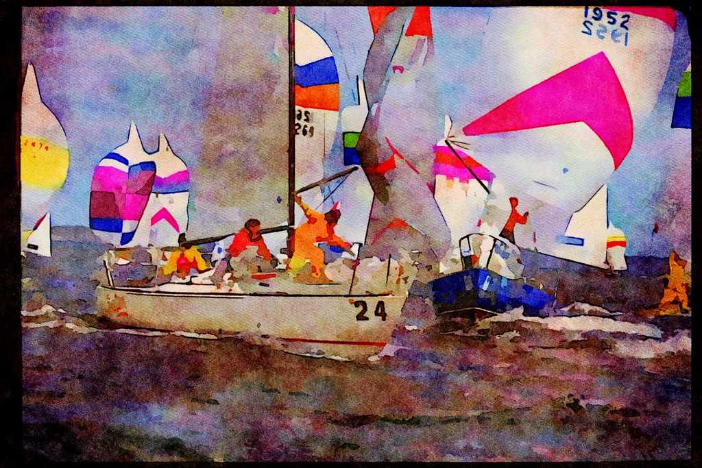 Sailing Sail 338018 Take down A4 Limited Edition Watercolour Print
