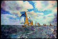 Sailing Sail 338022 Sailing Off Miami A4 Limited Edition Watercolour Print