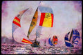 Sailing Sail 338026 Sparkling Day For Sailing A4 Limited Edition Watercolour Print
