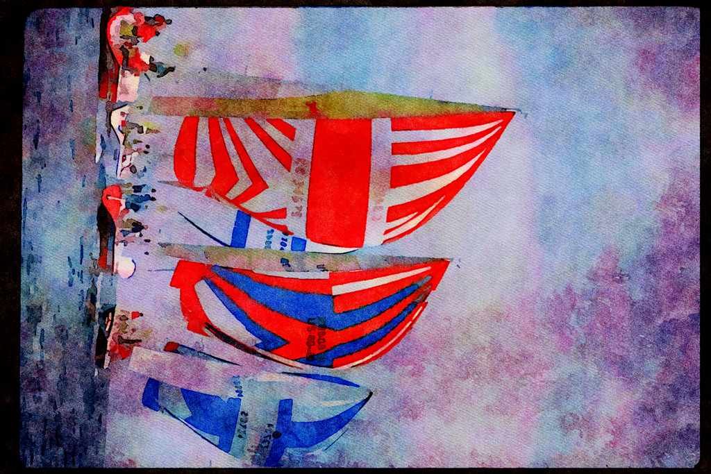 Sailing Sail 338030 Light Air Reaching A4 Limited Edition Watercolour Print