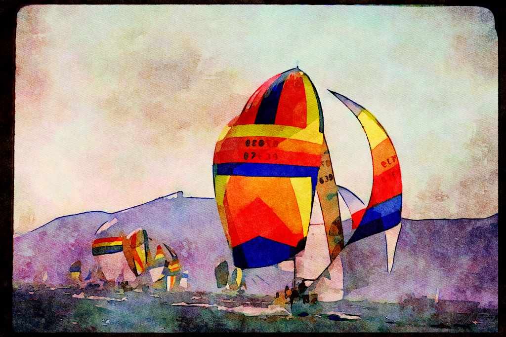 Sailing Sail 338038 Leader Of The Pack A4 Limited Edition Watercolour Print