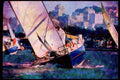 Sailing Sail 338040 Approaching The Windward Mark A4 Limited Edition Watercolour Print